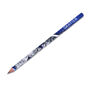 A pencil with a gemstone pattern; sapphire blue at one end fading into diamonds at the other